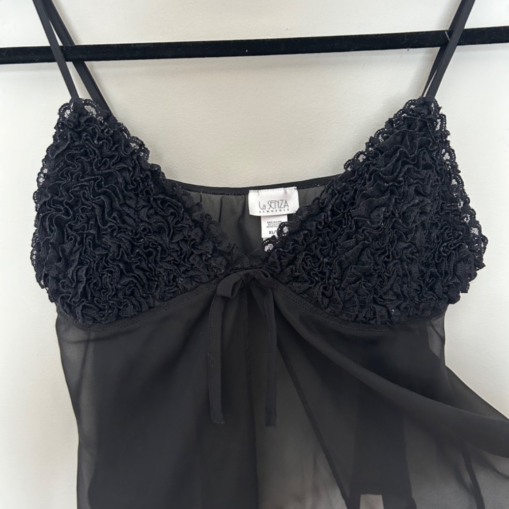 Sheer Ruffle Cami Top - Picture 3 of 5